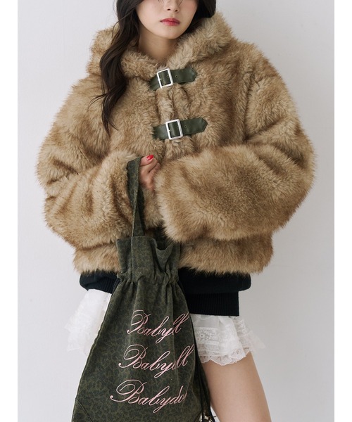 jouetie（ジュエティ） ブルゾン アウター ベルトフードファー