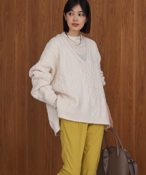 バトナー ケーブル ニット（レディーストップス） | ファッション の