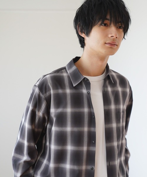 GLOBAL WORK（グローバルワーク） シャツ サラサマレギュラーシャツ