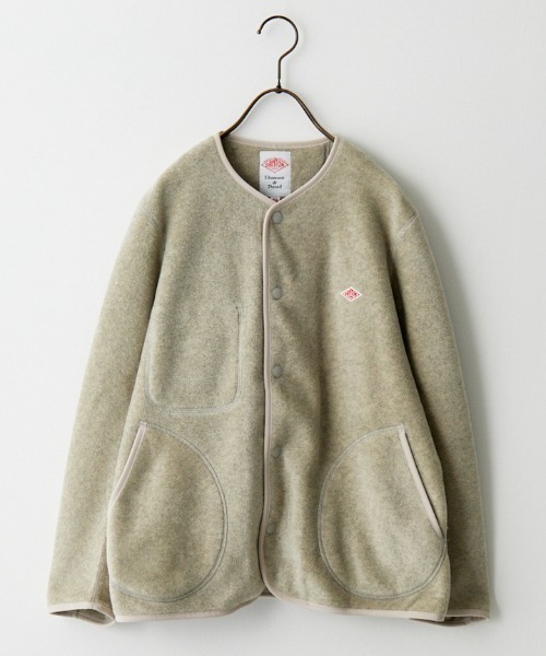 Danton（ダントン） ノーカラージャケット 34 ダークグレー レディース