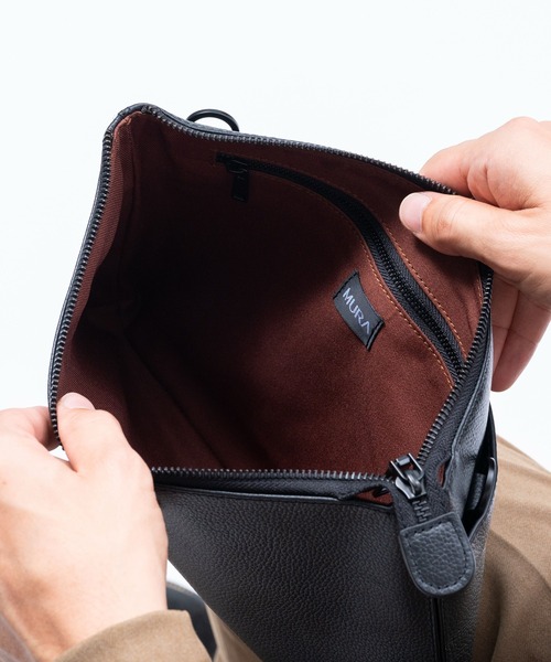 MURA（ムラ） ショルダーバッグ フルグレインレザー スキミング防止