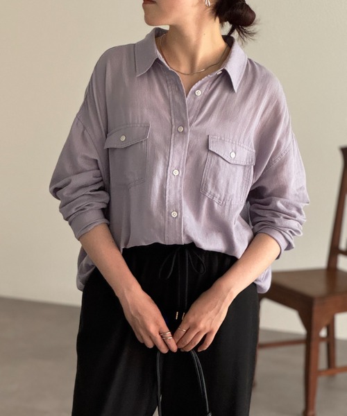 BEARDSLEY（ビアズリー） ブラウス シャツ 「FRIPIER」シフォンデニム