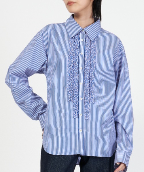 THE SHINZONE（ザ シンゾーン） ブラウス シャツ COTTON FRILLED SHIRT