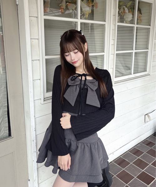 one way（ワンウェイ） ワンピース リボンアンサンブルワンピース