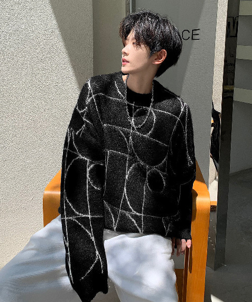 NEOS（KOKUYO） セーター ニット 「neos」ルーズシルエット ジャガード