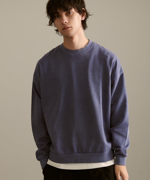 Revo. トレーナー スウェット ピグメント加工 CVC 裏起毛 スウェット