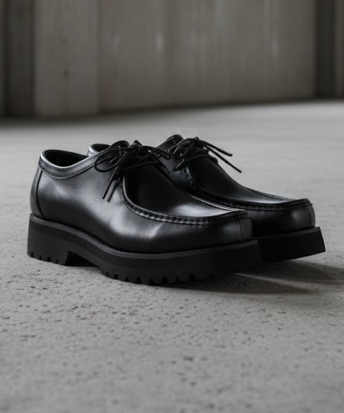 Dedes（デデス） デッキシューズ +4cm 軽量厚底 ラグソールスクエア