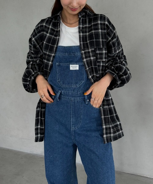 ブラウス シャツ ルーズチェックシャツ レディース : ZOZOTOWN Yahoo