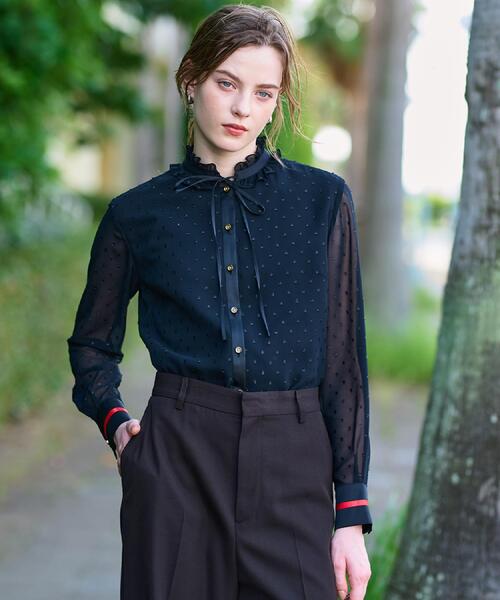 DRESSTERIOR（ドレステリア） ブラウス シャツ 「洗える/シアー素材