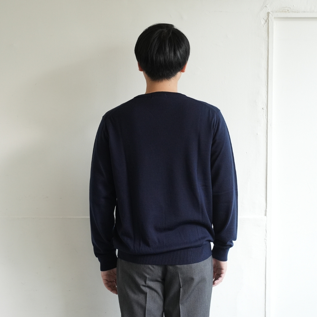 MOONCASTLE（ムーンキャッスル） 12G L/W MERINO WOOL CREWNECK - ZABOU