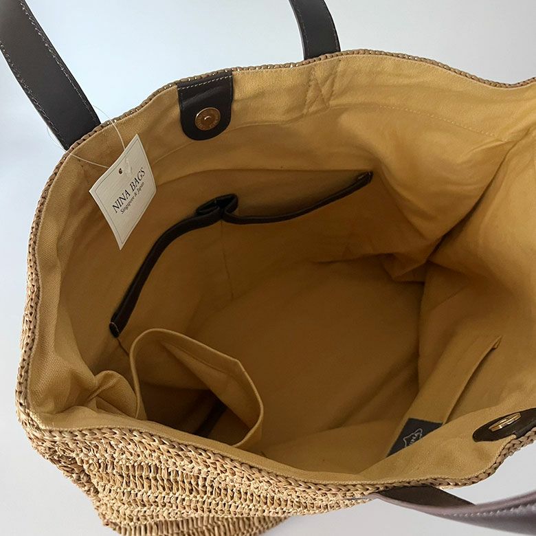 NINABAGS】ラフィアトートバッグL Payung限定ロゴ入り | インテリア