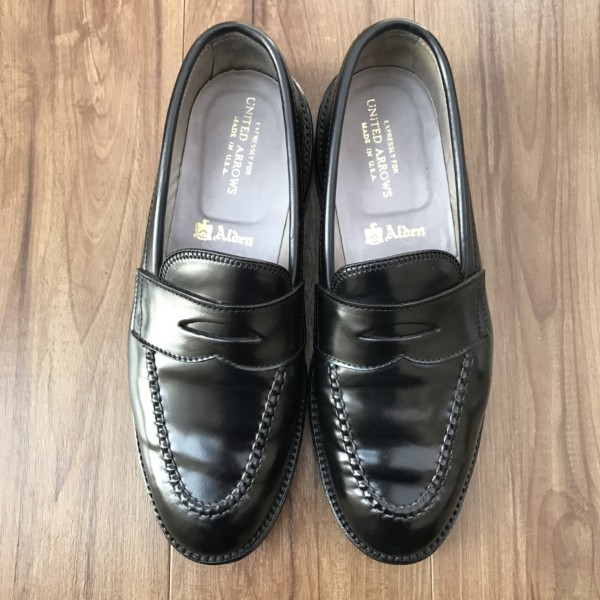 Alden collection|9636（ペニーローファー／ブラックコードバン）前略