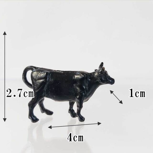 ミニチュア 添配 フィギュア 盆景 牛 （ うし ） 銅製 zengarden