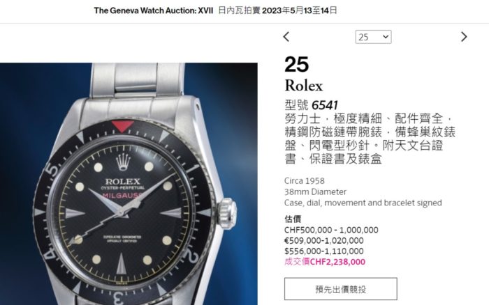 転載】3億3000万円を超える稲妻針、ロレックスのグリーンガラスにも春