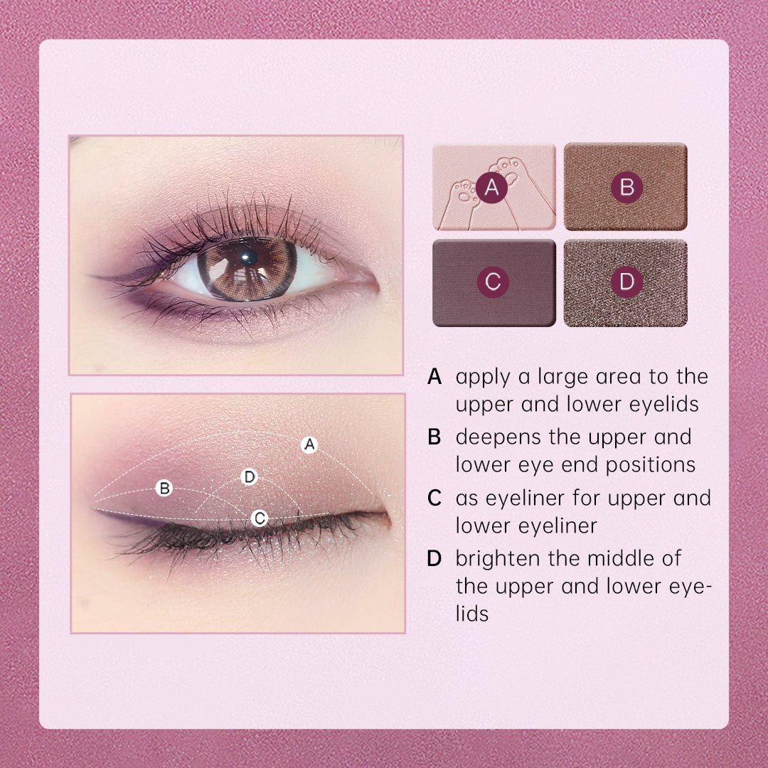 Autumn And Winter Tipsy Kitty Eyeshadow Quad – ZEESEA