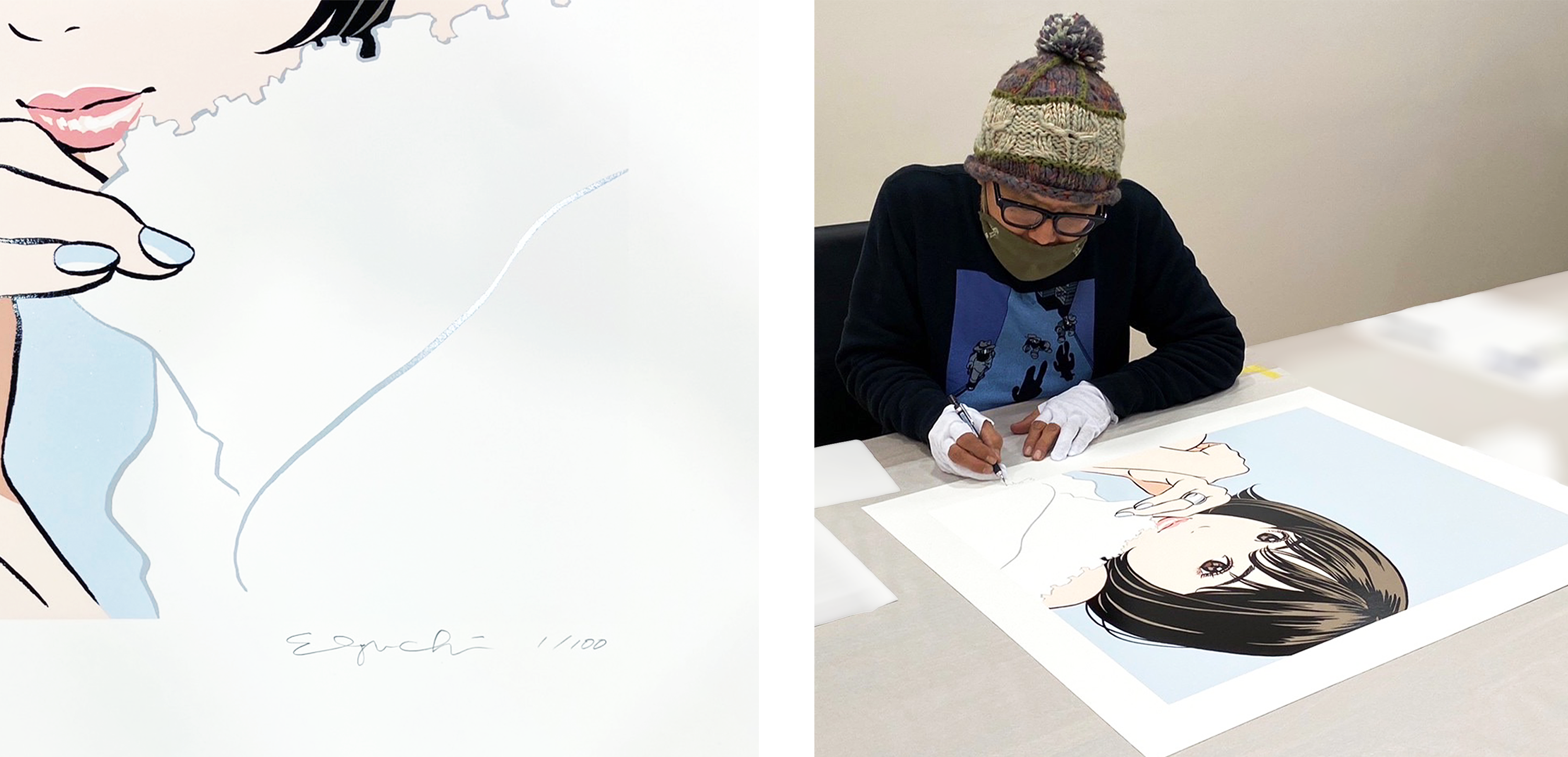 2月4日(土) 12時よりWEBショップにて、江口寿史エディションサイン入り