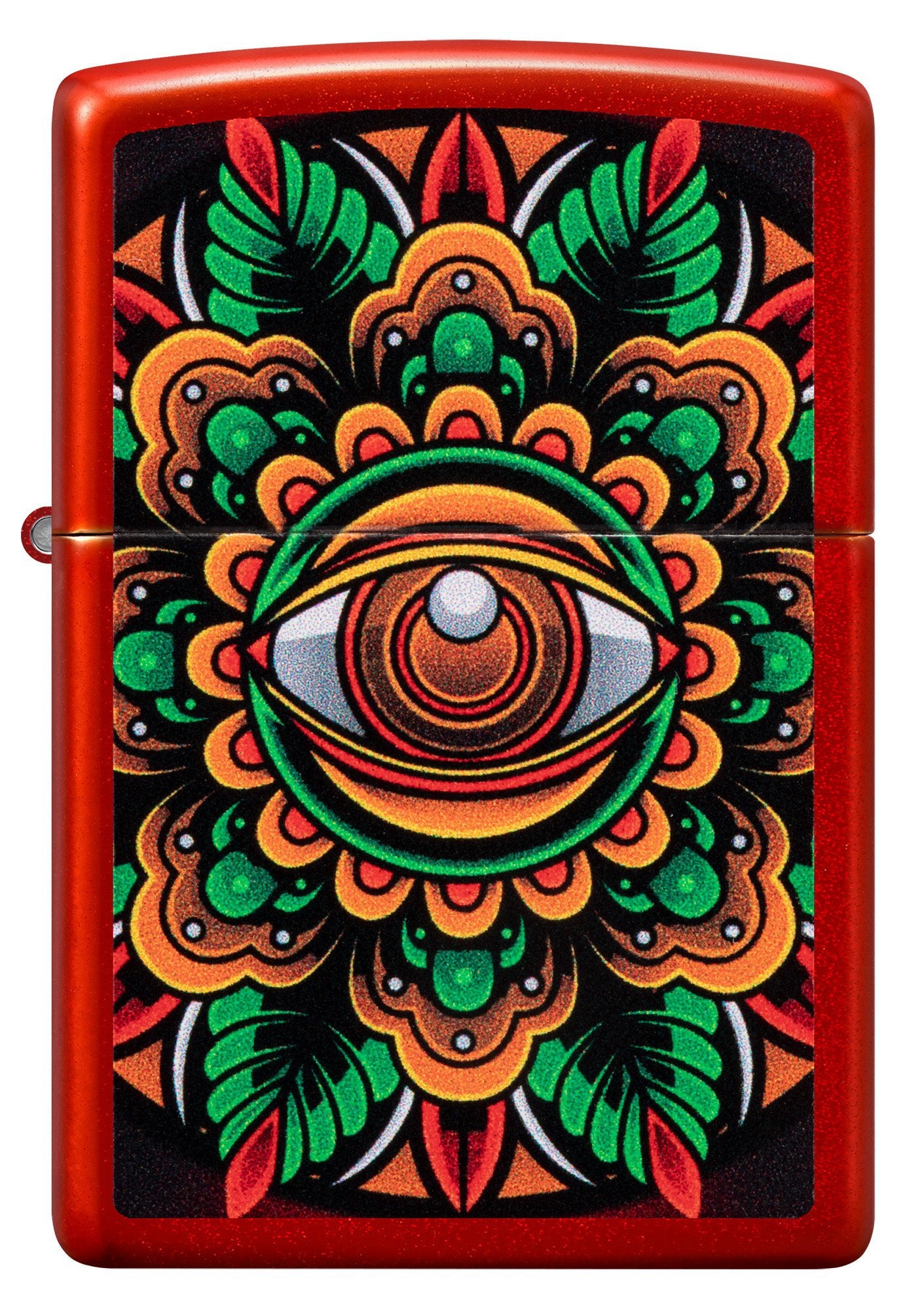 Zippo Counter Culture Eye Design Metallic Red Windproof Lighter