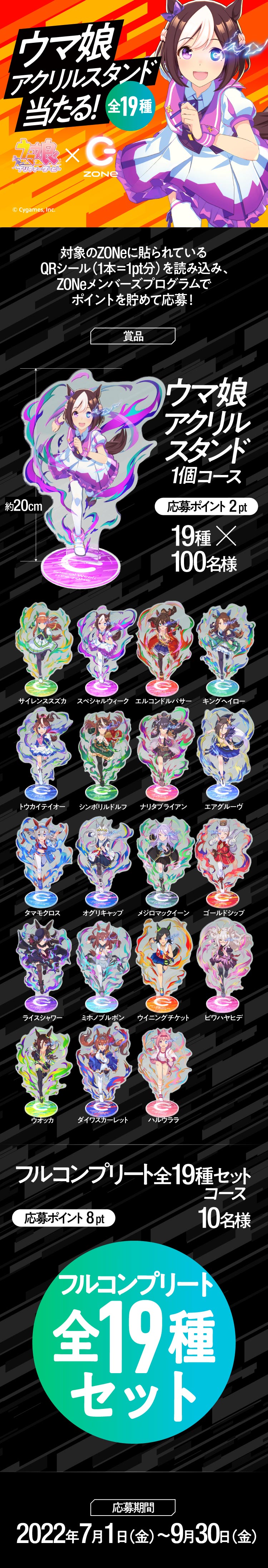 ウマ娘アクリルスタンド当たる！キャンペーン ｜ ZONe ENERGY（ゾーン