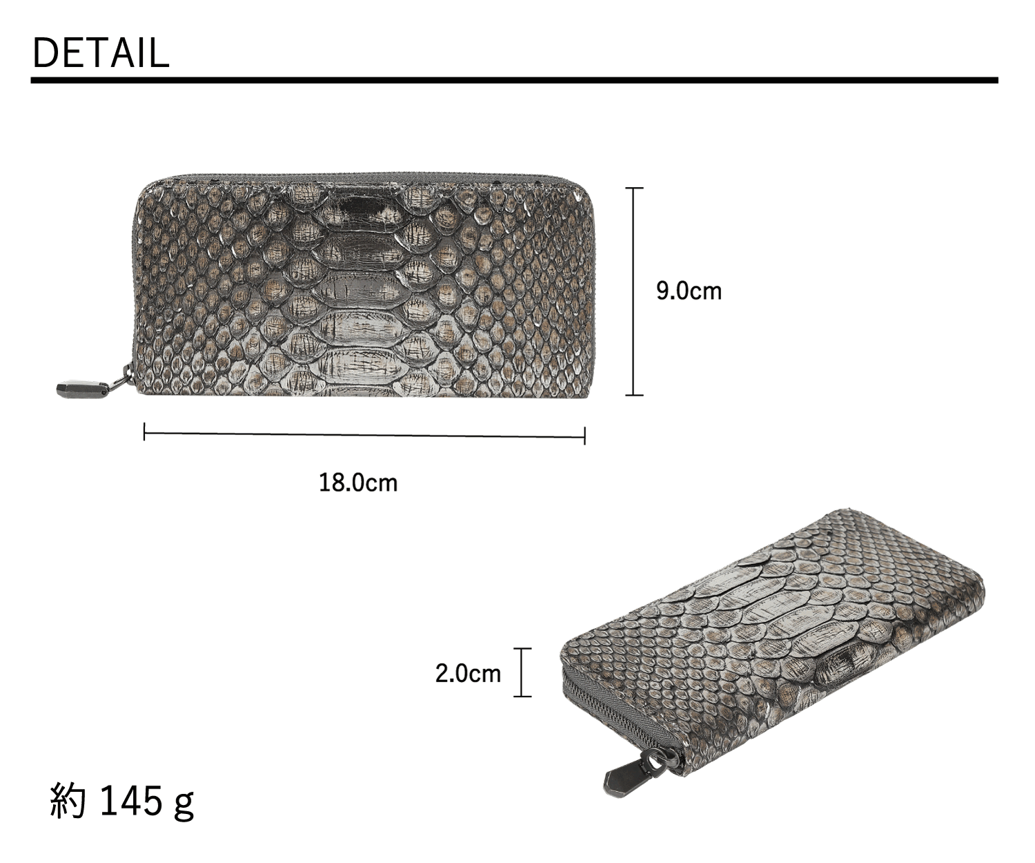 ZLW-159 パイソン革-アンティークミラー- 財布 / ZOO 公式Online Shop