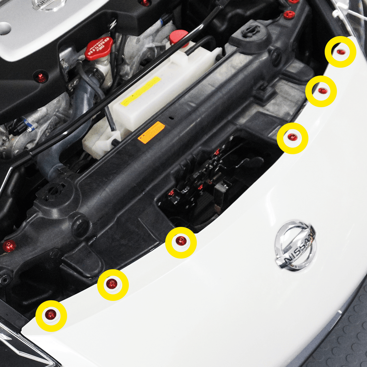 ZSPEC Front-Bumper Only Clips Replacements, Nissan 350z Z33, Titanium