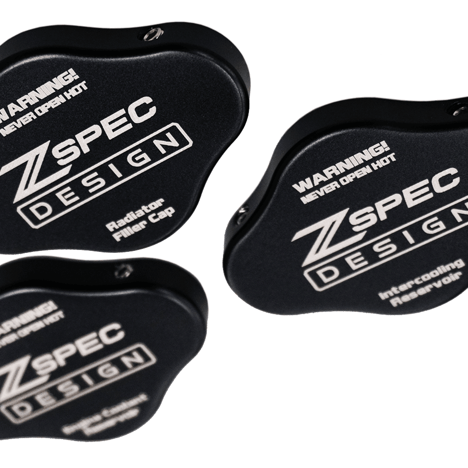 ZSPEC Fluid Reservoir Cap Covers Set for Nissan Z RZ34,Billet, 3 Caps