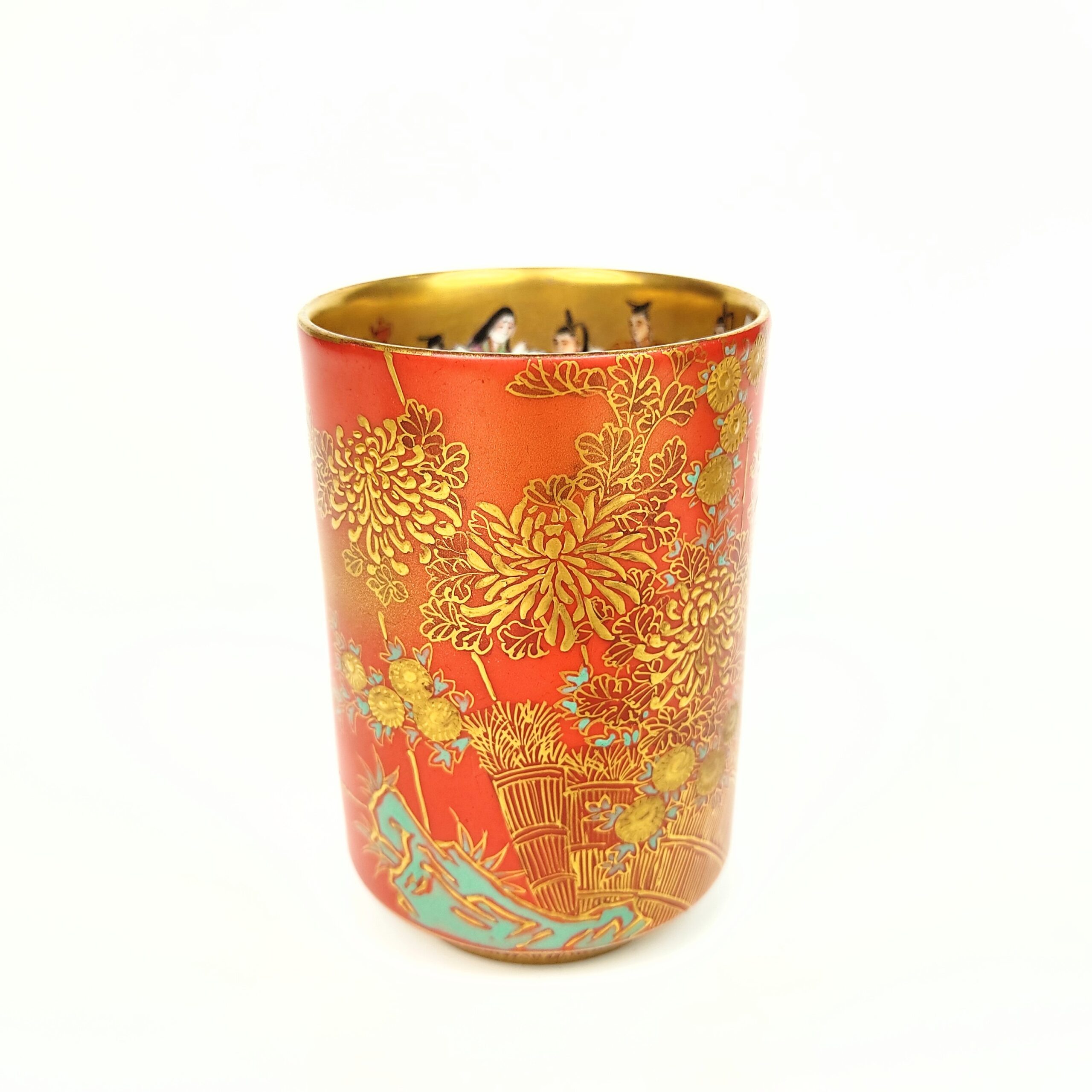 美術九谷焼 細字三十六歌仙湯呑 菁山作 – 古美術西川