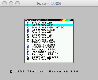 Fuse - the Free Unix Spectrum Emulator download | SourceForge.net