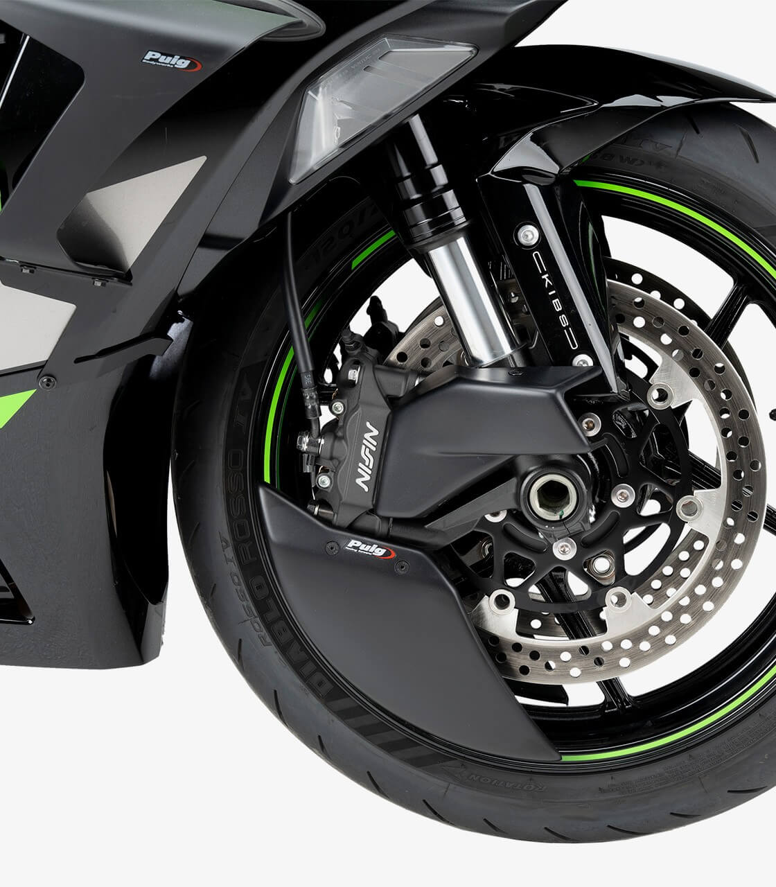 Puig Brake Cooler 22076J color Matte black for Kawasaki ZX-6R