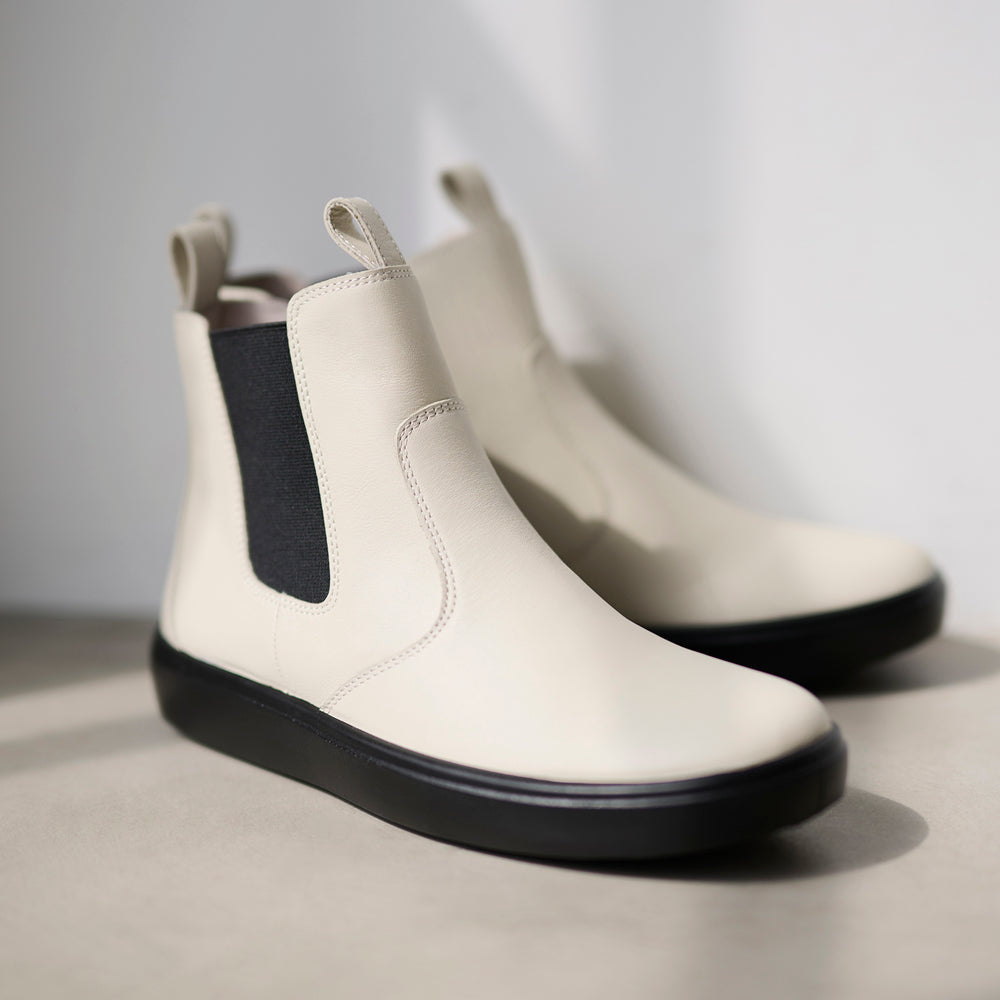 アキレス・ソルボ N 516 オフホワイト｜ミニマル レザーサイドゴアブーツ