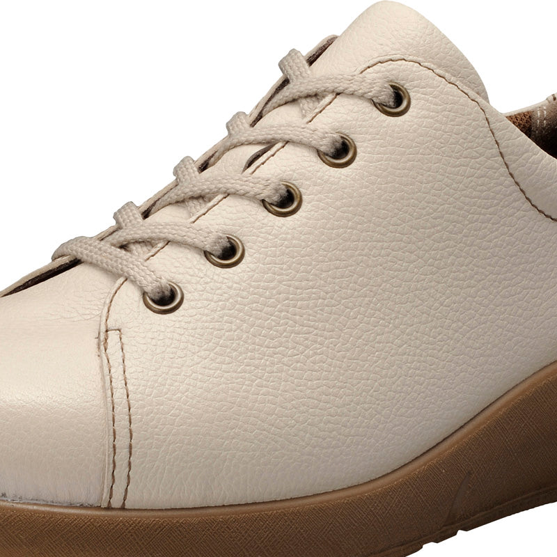 アキレス・ソルボ C 527 オフホワイト｜牛革3E ファスナー付きシューズ