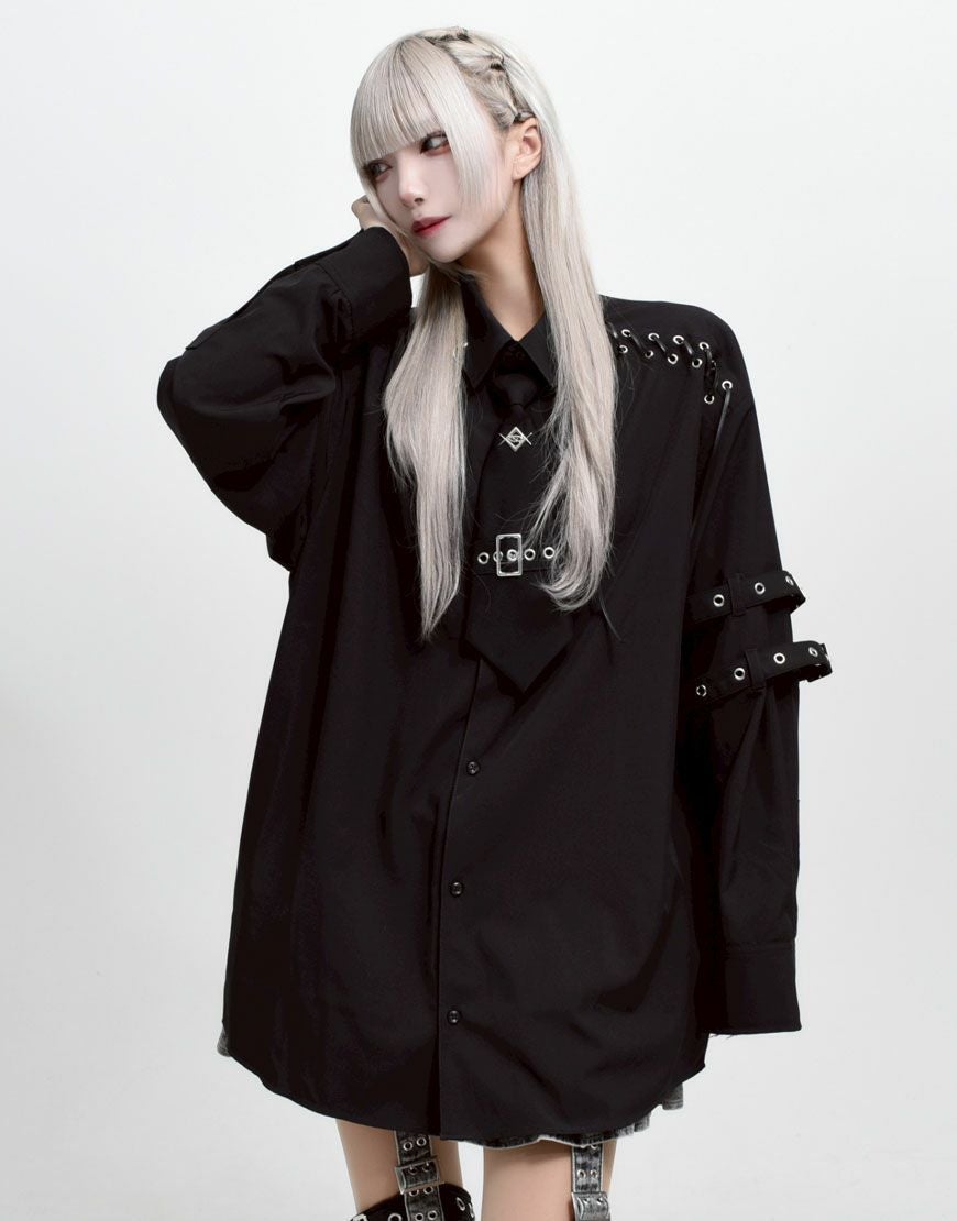 DimMoire【ディムモアール】監禁ハーネスシャツ/Black