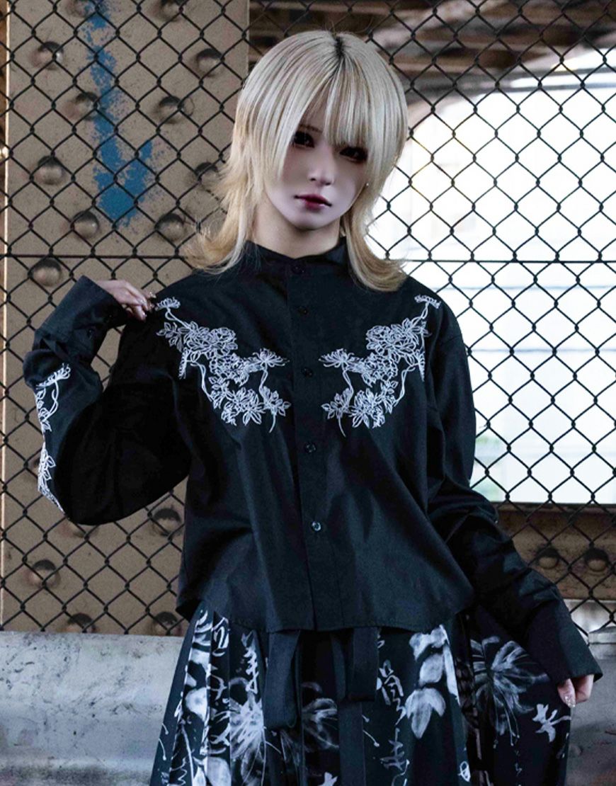 DimMoire【ディムモアール】Gothic学園ブラウス/White×Black