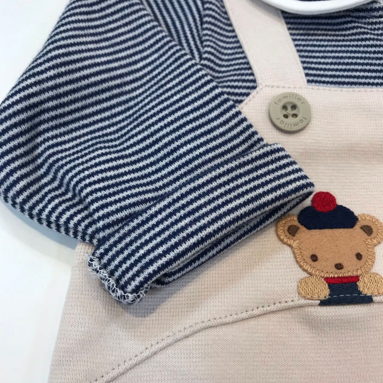 happii ファミリア オーバーオール ボーダートップス サロペット