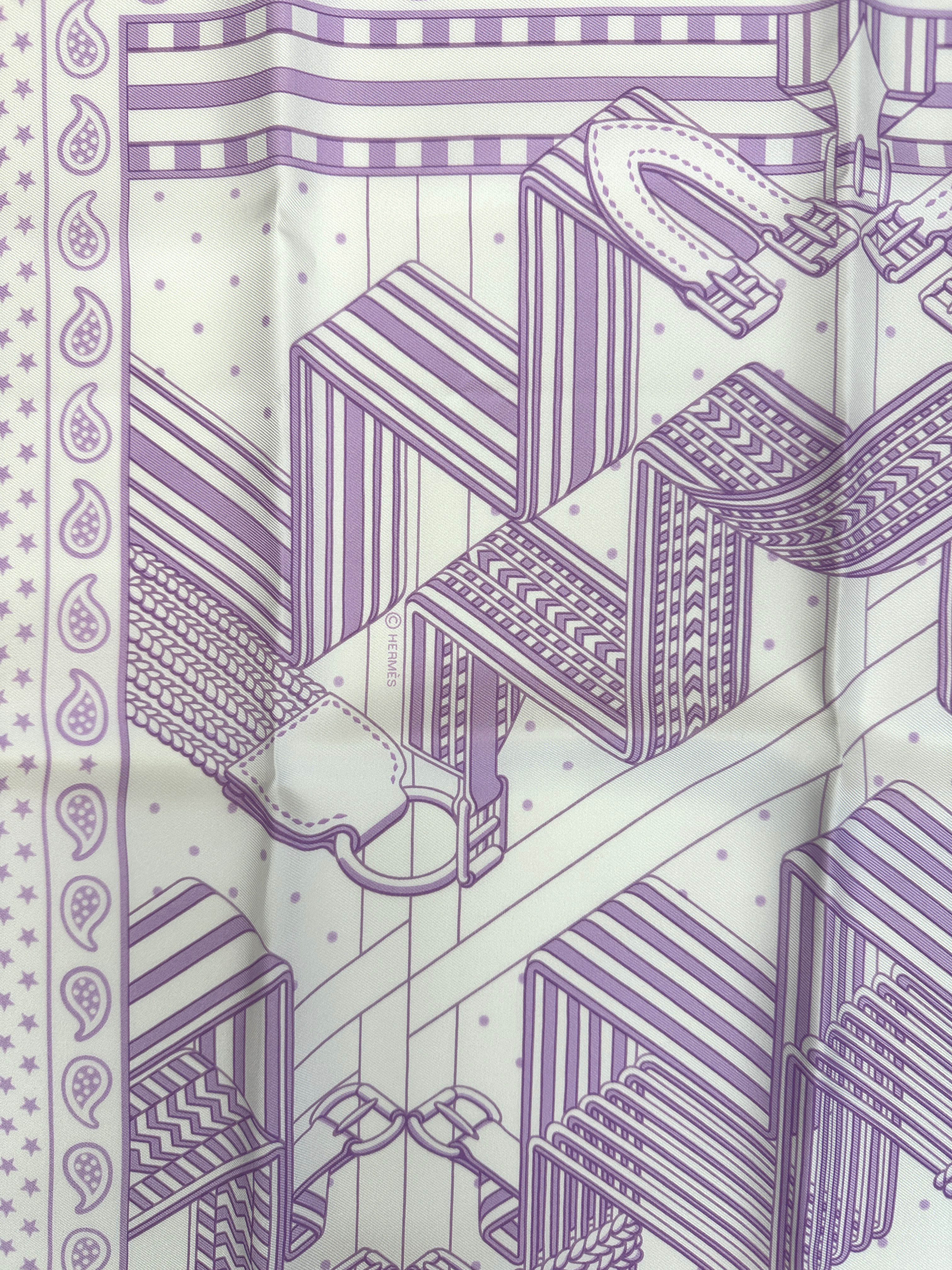 Hermès Sangles en ZigZag Bandana 55