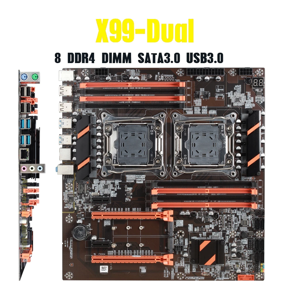 X99 Dual Motherboard Processor LGA2011-3 Kit With 2*E5 2680V4 And