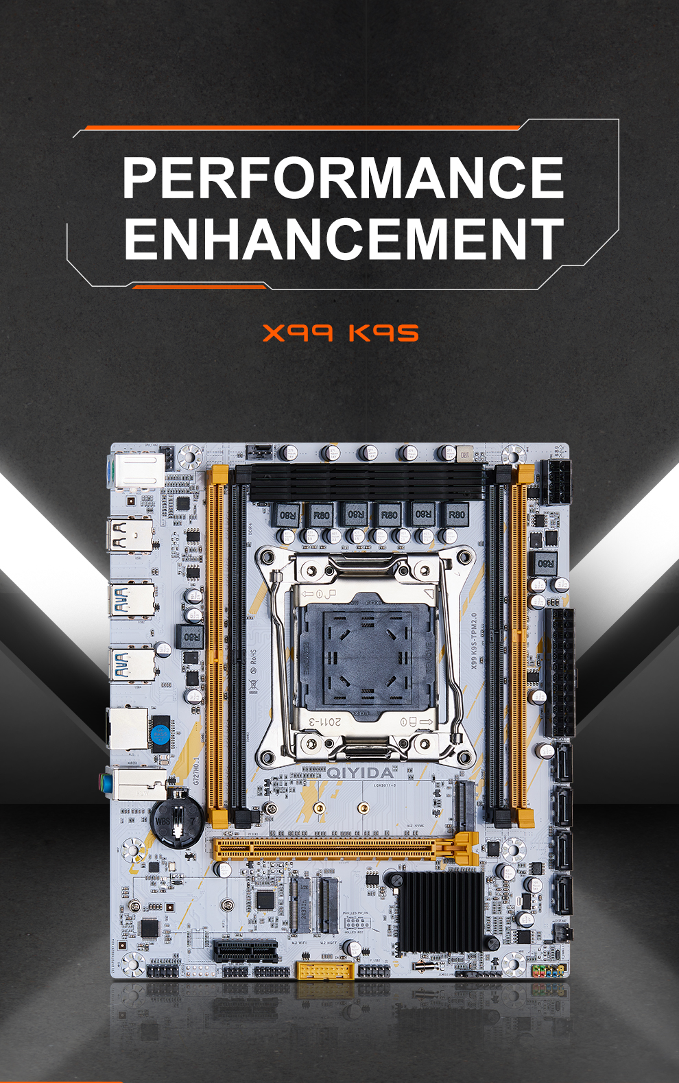 Juego de placa base QIYIDA X99 Combo Xeon Kit E5 2650 V4 CPU LGA