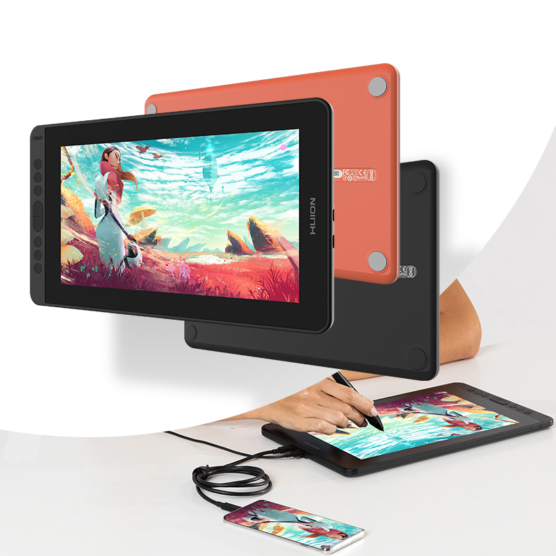 HUION Kamvas 12 Graphic Tablet Monitor Portable 11.6 Inch Anti