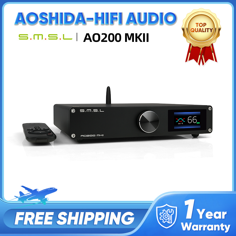 SMSL AO200 MKII HIFIデジタルアンプMA 5332 MSチップ高出力ステレオ