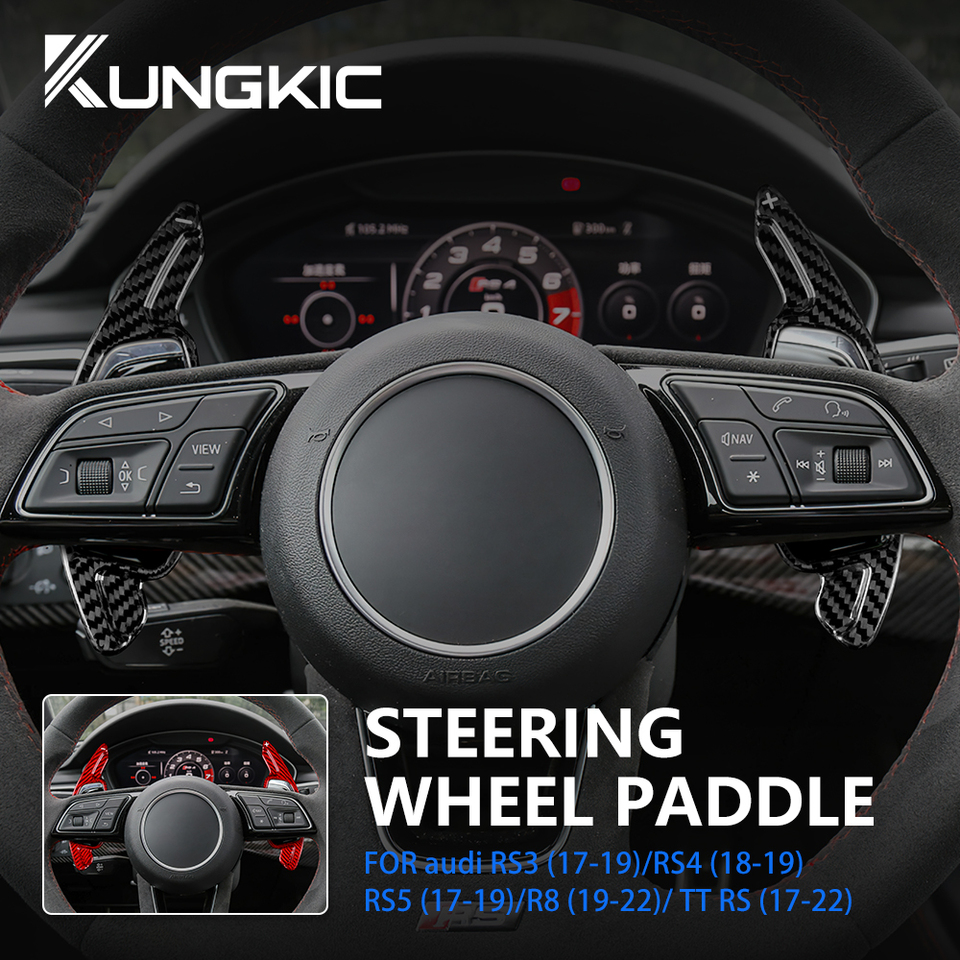 カーボンファイバーカーステアリングホイールパドル,アウディrs3,rs4