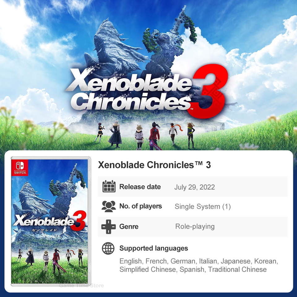 Nintendo Switch Game Xenoblade Chronicles 3 100% New Physical Game
