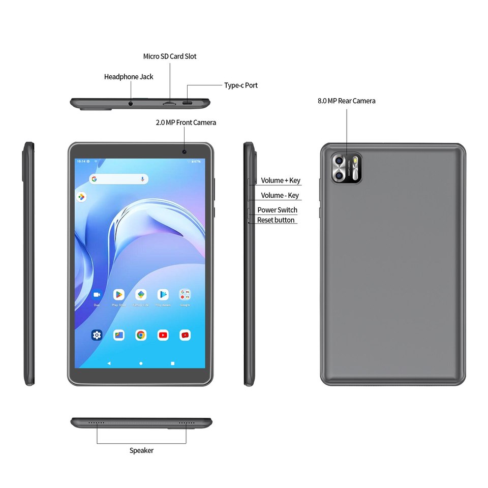 PRITOM Touch 8 タブレット ブラック Amazon.co.jp: タブレット 8