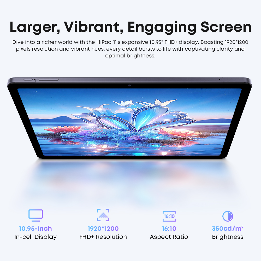 CHUWI HiPad 11 Tablet 6GB 128GB Android 14 Tablets 10.95 Inch FHD