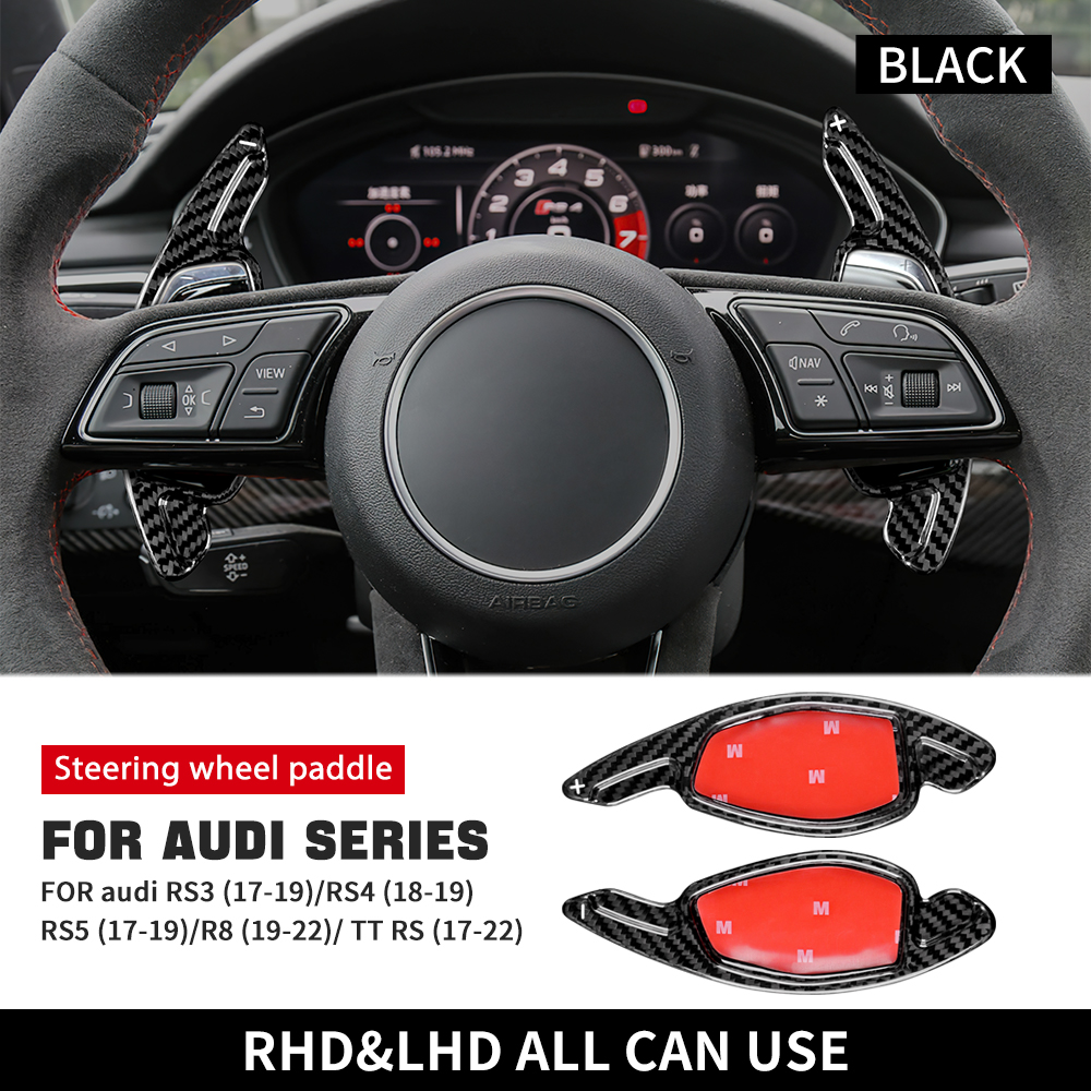 カーボンファイバーカーステアリングホイールパドル,アウディrs3,rs4