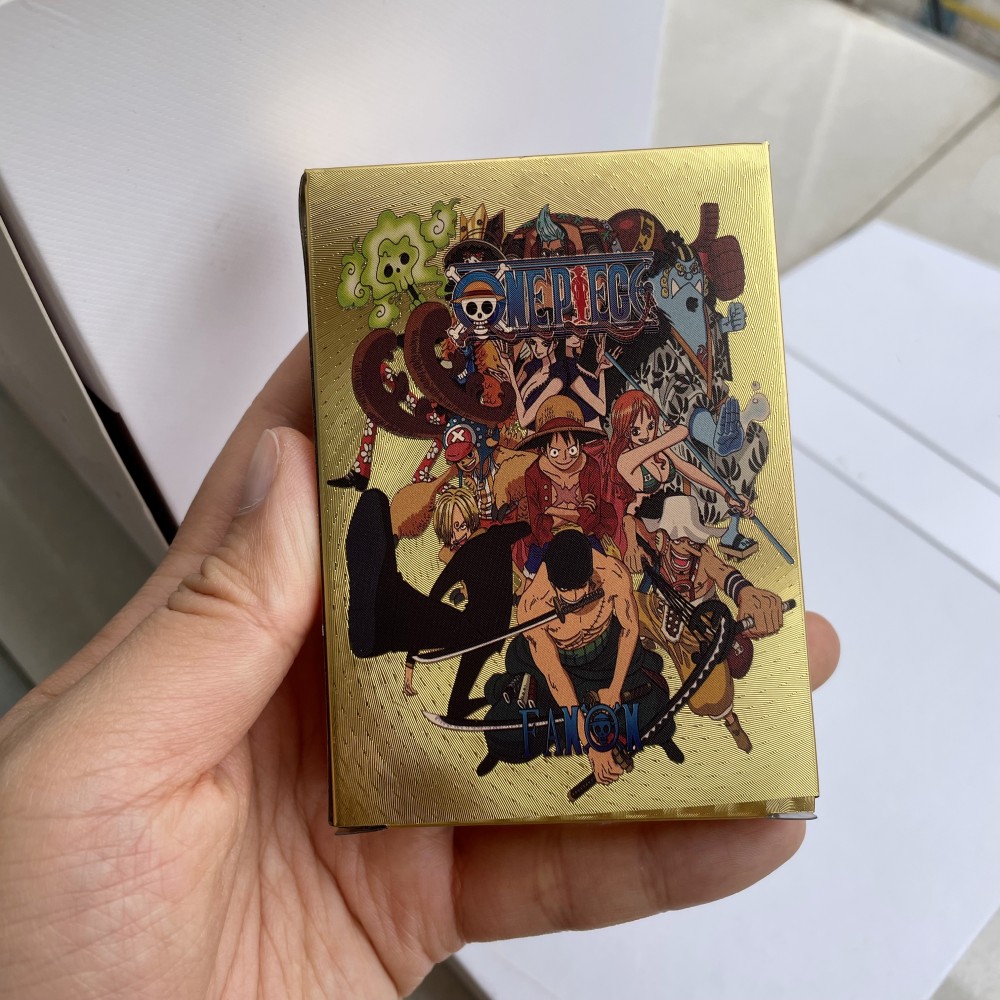 One Piece Playing Cards - New 55pcs One Piece Japanese Anime Gold