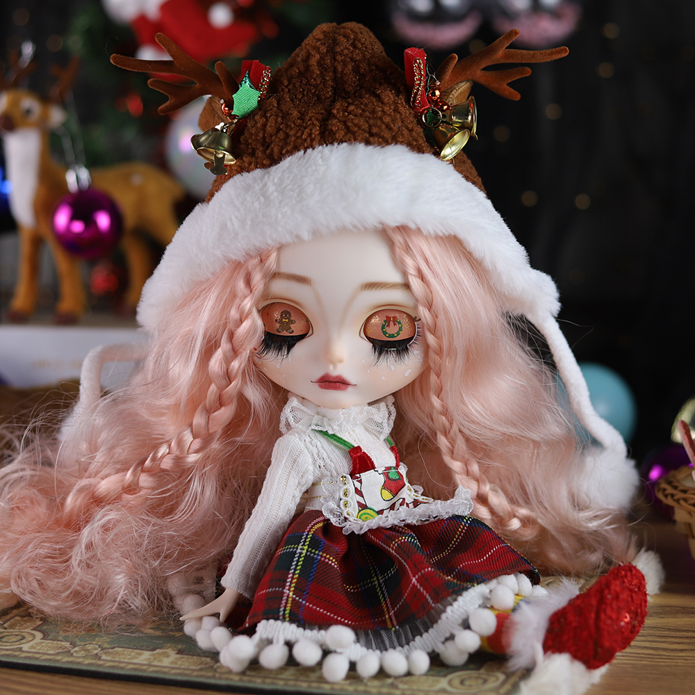 Dbs-クリスマステーマの服セット女の子、ブライスの服、アニメの