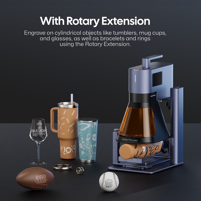 Laserpecker-ポータブル彫刻機,青色レーザー,20W,ファイバーダイオード
