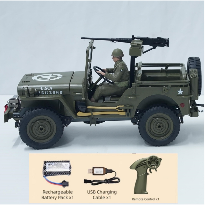 Willys Jeep-軍用トラックJJRC-C8815 rc,1:10,2.4g,4wd,リモコン