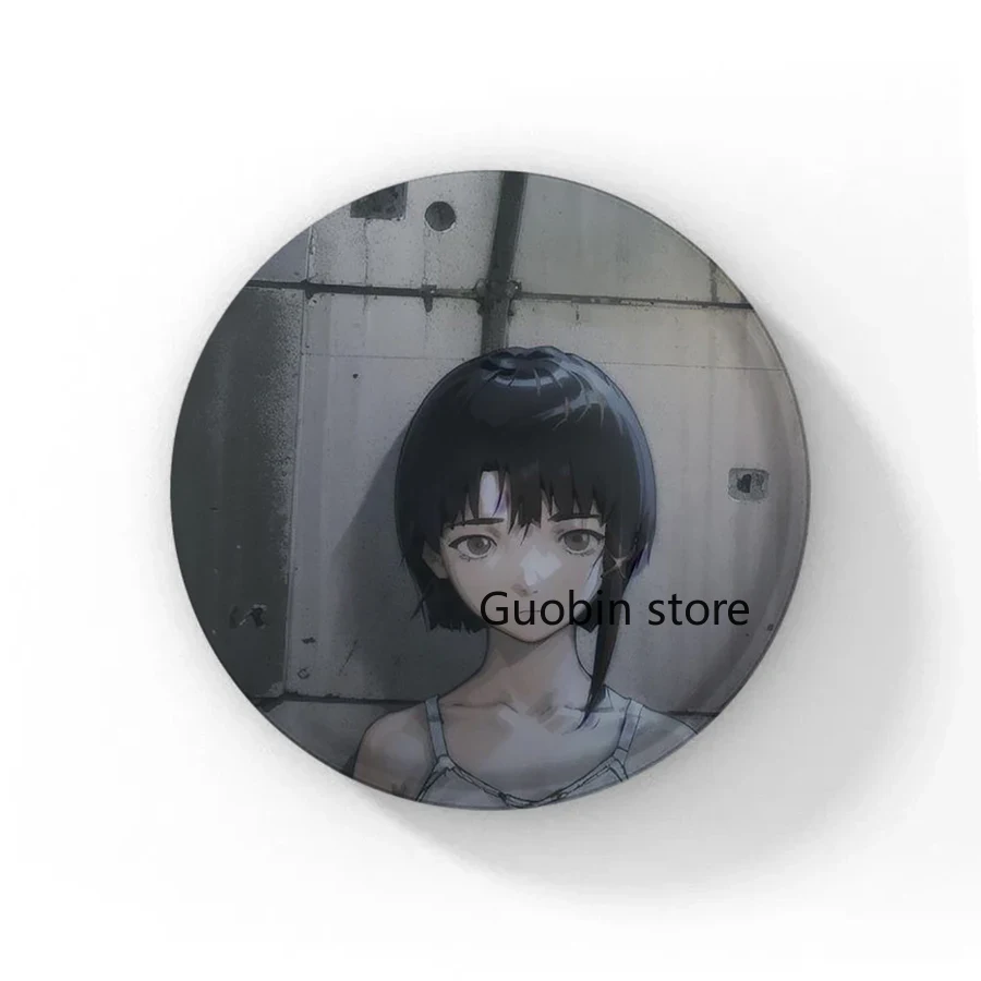 new Serial Experiments Lain Button Pin Jewelry for Women Cartoon