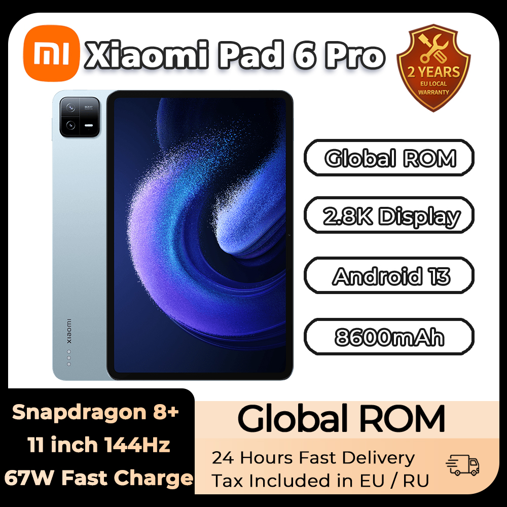 Xiaomi Mi Pad 6 PRO Global Rom Tablet Snapdragon 8+ 11 Inch 144Hz