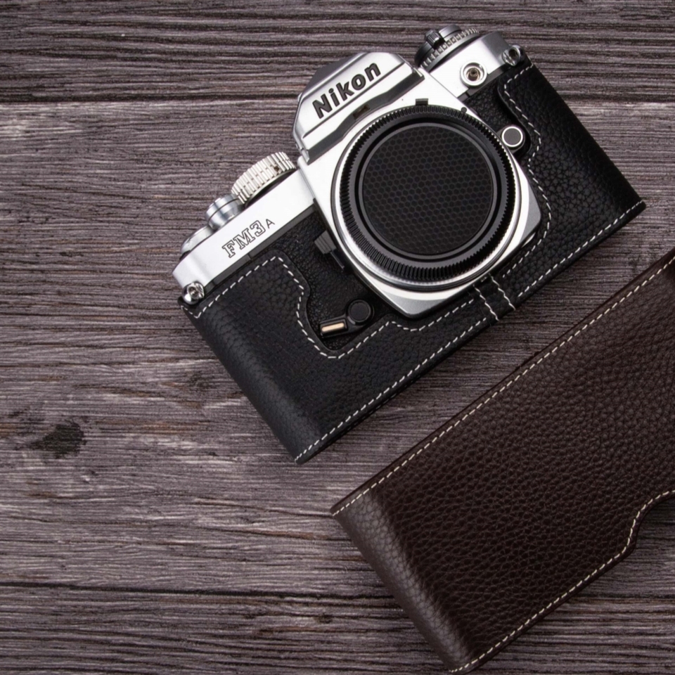ニコンFM3Aケースフィルムカメラ本革牛革バッグレザーカメラハーフ